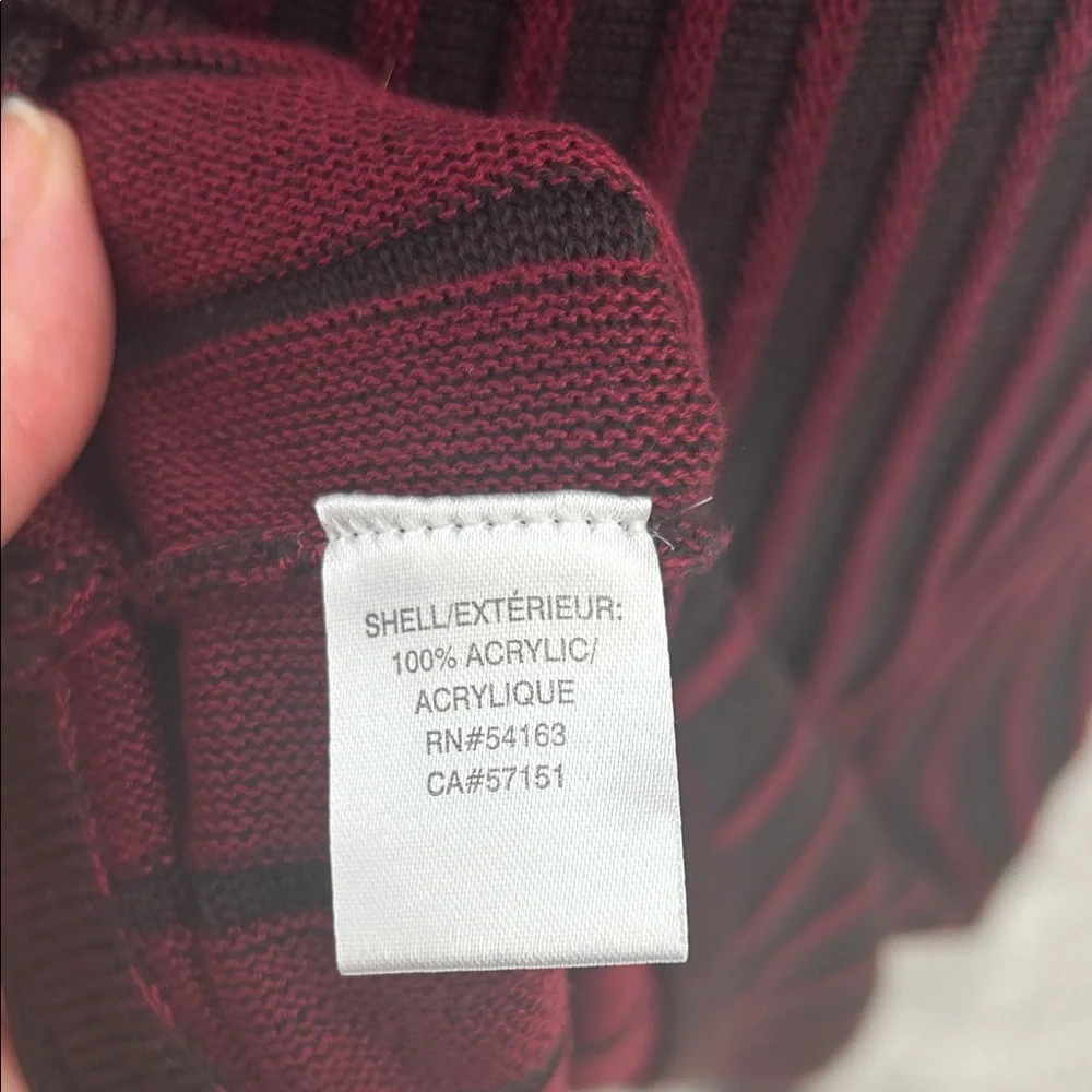 Marc New York Burgundy and Black Striped Midi Dress - Picture 5 of 6